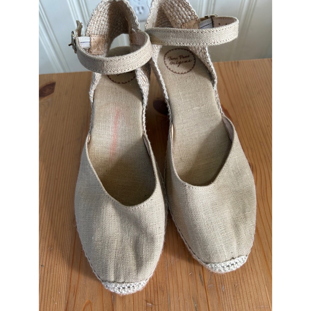 Toni Pons Tan Caldes Espadrille Wedge Sandal Made in Spain Women 39 US 8.5 - Picture 10 of 10